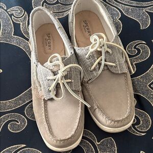 Sperry Women's Tan and Gray Loafers